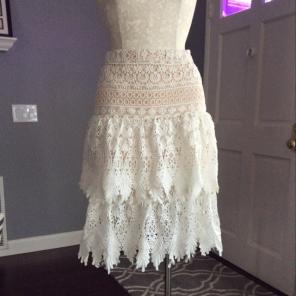 Champagne & Strawberry Tier Skirt