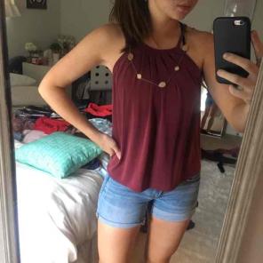 Maroon halter top francescas