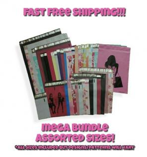 150 Mega Mix Poly Mailers Bundle