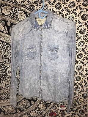 denim button/up shirt