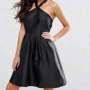 NWT Vero Moda Satin Halter Skater Dress