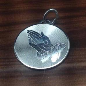 Sterling silver praying hand charm