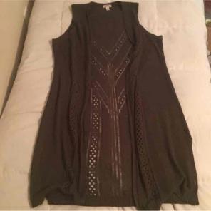 Sleeveless Long Knit Sweater