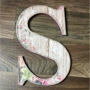 S Letter Handmade Wall Decor
