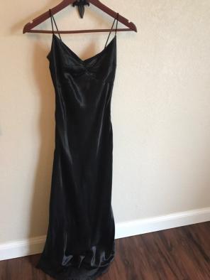 Black Silky Evening Gown Size 0