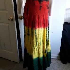 Tie dye Bright colors skirt wrap