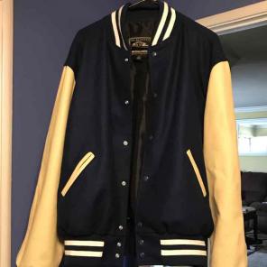 Letterman jacked navy blue