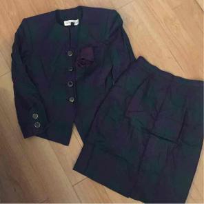 Lauren Alexandra Violet/Teal Skirt Suit