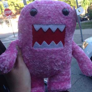 FREE SHIP Pink Domo Plushie Stuffed Toy