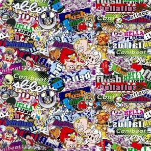 1Ft X 5Ft JDM Cartoon Sticker Bomb Vinyl
