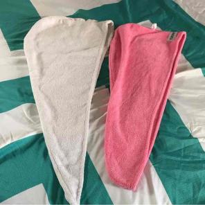 2 HAIR TURBANS/TOWELS
