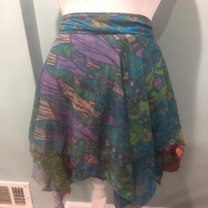 NWT silk Reversible Wrap Skirt
