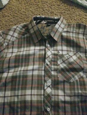 Volcom mens plaid shirt xl