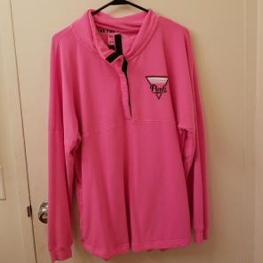 PINK Half Button Pullover