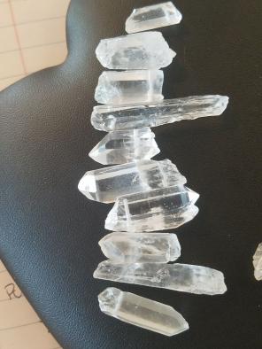 10 pcs hole drilled white crystal quartz