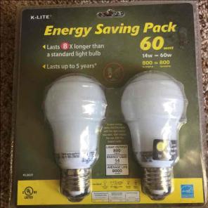 k-lite energy saving pack 60 watt