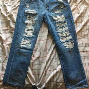 distressed jeans