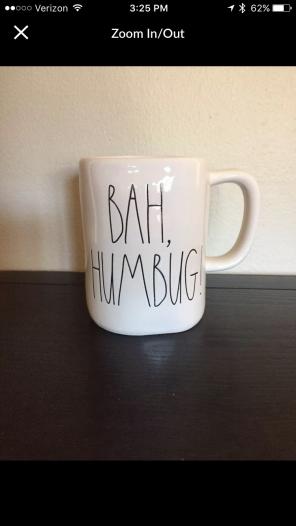 Rae Dunn Christmas Bah Humbug Mug