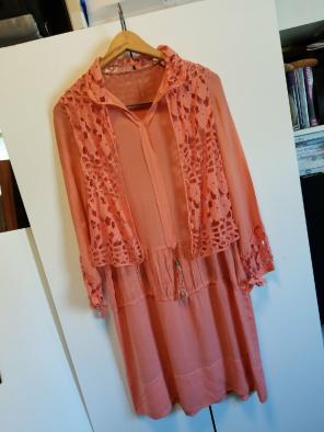 Vintage 1920's Drop Waist Dress As Is