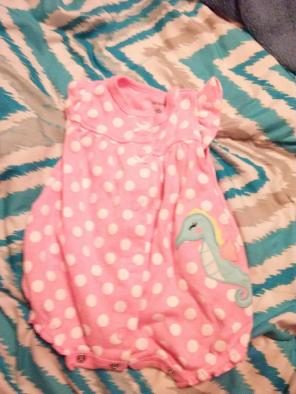 Newborn outfit with seahorse