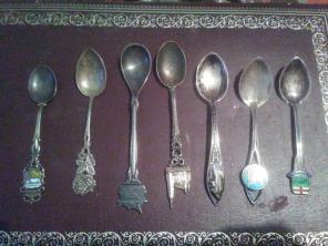 7 Antique Sterling Silver Spoons