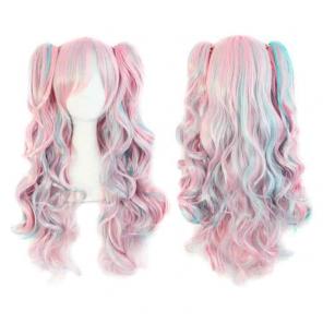 Pink and Blue Anime Lolita Pigtail Wig