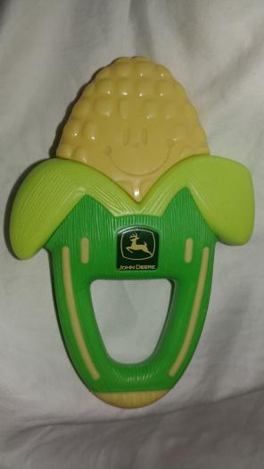 John Deere massaging gums corn teether