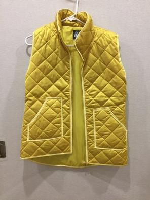 Golden Yellow Quilted Puffer Vest