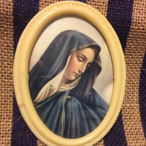 Vintage Mother Mary Photo Frame