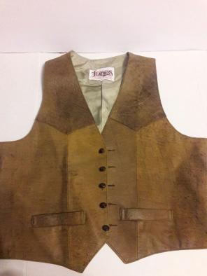 Vintage diamond leathers vest