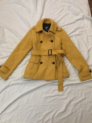 American Eagle Yellow Pea Coat M