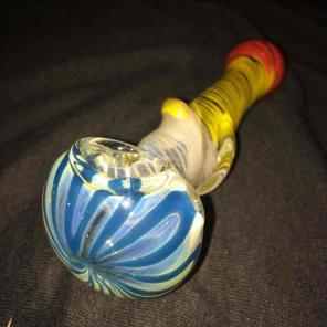 FREE SHIP! Triple Blown Multi Color Bowl