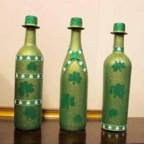 St. Patrick's Day Wine Bottle Decoration