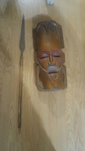 Tiki mask and spare