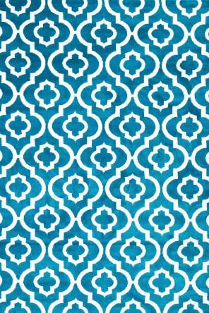 New Moroccan Turquoise 2x4 Doormat Rug