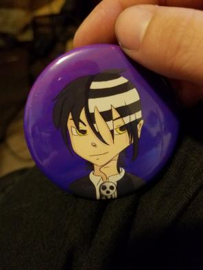 Death the kid button pin