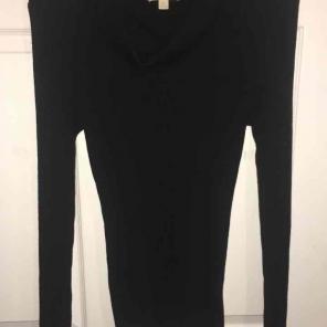 Black Ribbed Turtle Neck