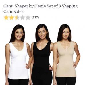 NWT 3 Piece Cami Shaper Multi Color XL