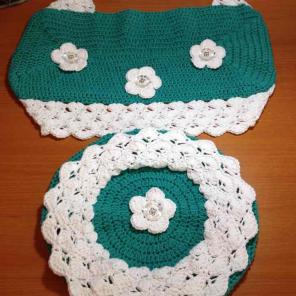 Crochet bathroom set