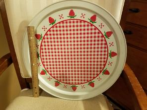Vintage strawberry serving tray