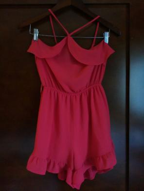1 jumpsuit hot pink shark