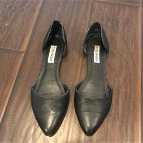 Steve Madden black leather d'orsay flats