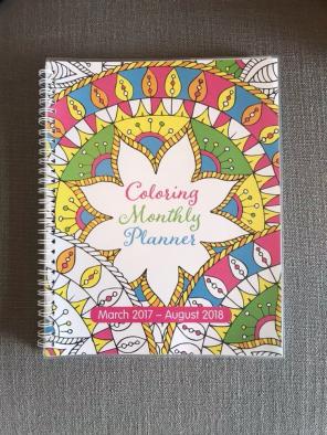 Coloring Monthly Planner 2017-2018