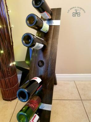 Rustic elegant wine barrel wine rack