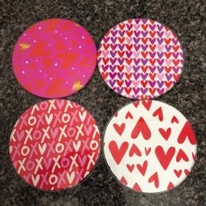 Valentine Glass Coasters