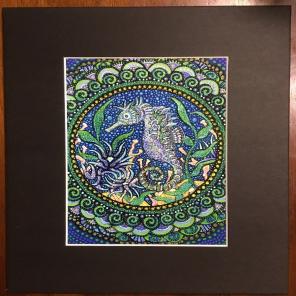 Seahorse Mandala Print