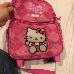 Hello kitty backpack with rolls