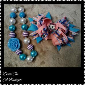 Sheriff Callie necklace & bow set