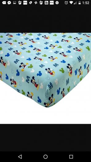M is for mickey fitted crib sheet new