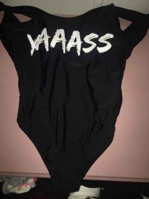 Yas black one piece size Small